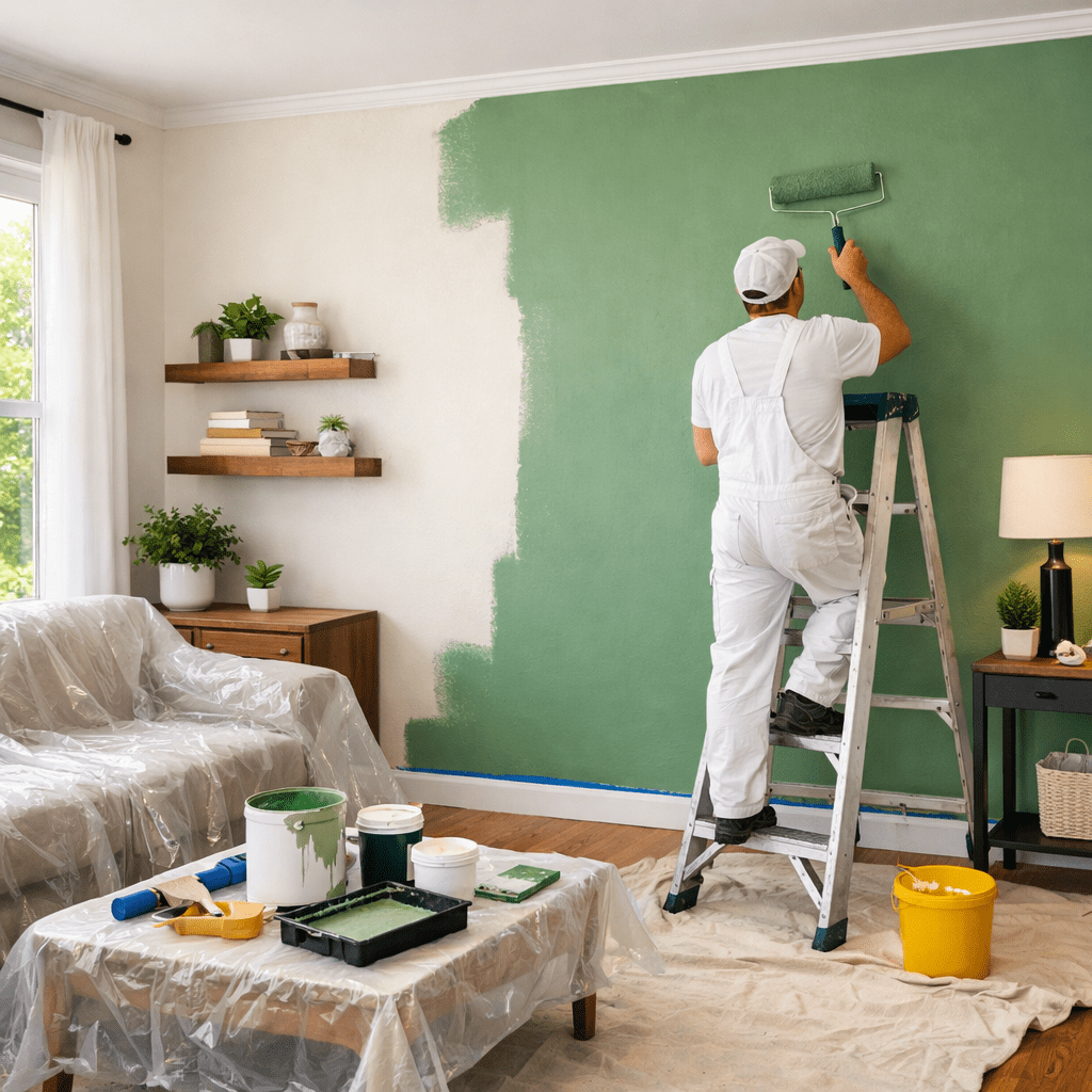 Repaint interior wall, modify house appearance